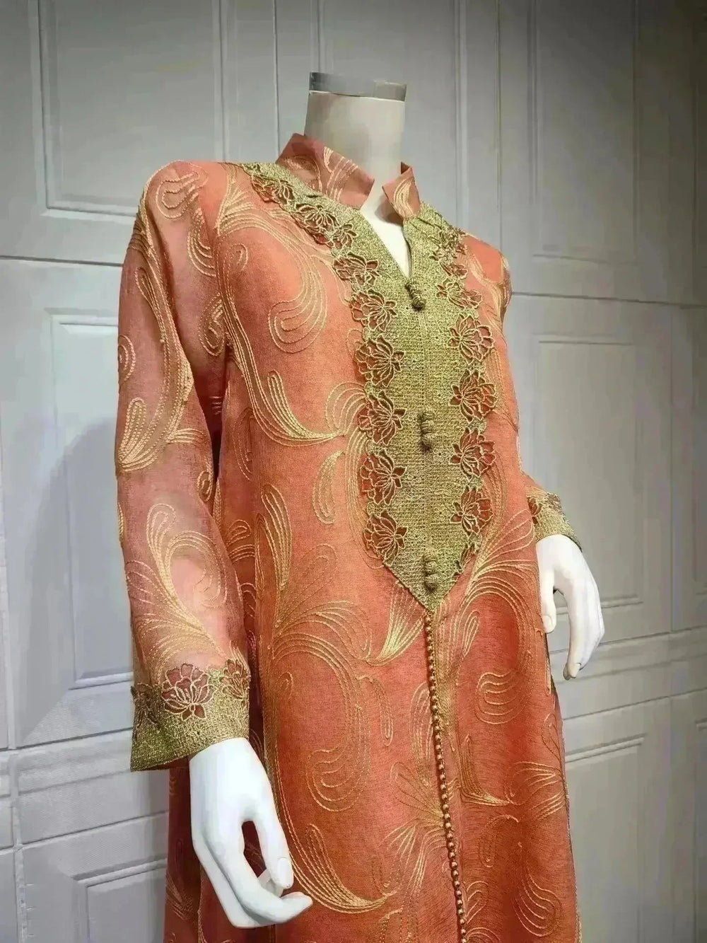 New Spring And Summer Embroidered party Wedding Maxi Dress for Middle East Turkey Women. - EX-STOCK CANADA