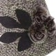New women's woolen French plain weave flowers basin hat - EX-STOCK CANADA
