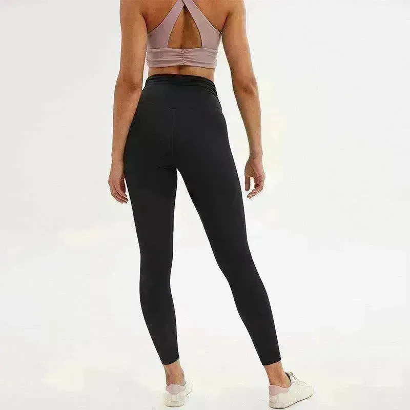 Nine-point legging yoga pants with straps - EX-STOCK CANADA