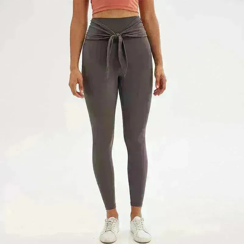 Nine-point legging yoga pants with straps - EX-STOCK CANADA