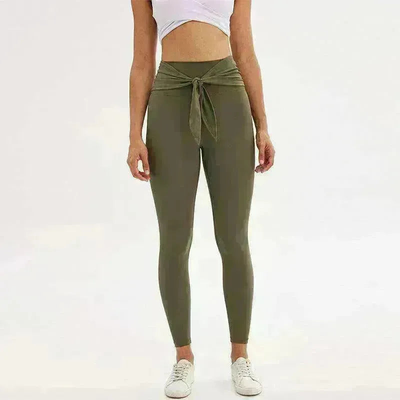 Nine-point legging yoga pants with straps - EX-STOCK CANADA