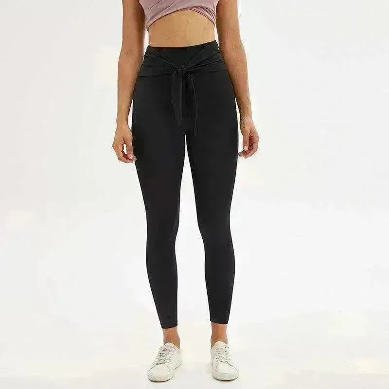 Nine-point legging yoga pants with straps - EX-STOCK CANADA
