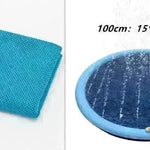 Non-Slip Splash Pad For Kids And Pet Dog Pool Summer Outdoor Water Toys Fun Backyard Fountain Play Mat - EX-STOCK CANADA