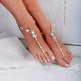 Ocean Style Pearl Elastic Anklet - EX-STOCK CANADA