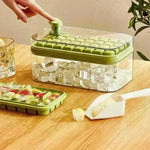 One-button Press Type Ice Mold Box Plastics Ice Cube Maker Ice Tray Mold With Storage Box With Lid Bar Kitchen Accessories - EX-STOCK CANADA