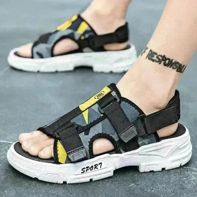 Outer Wear Sandals Men's Vietnamese Thick-soled Anti-slip Beach Shoes - EX-STOCK CANADA