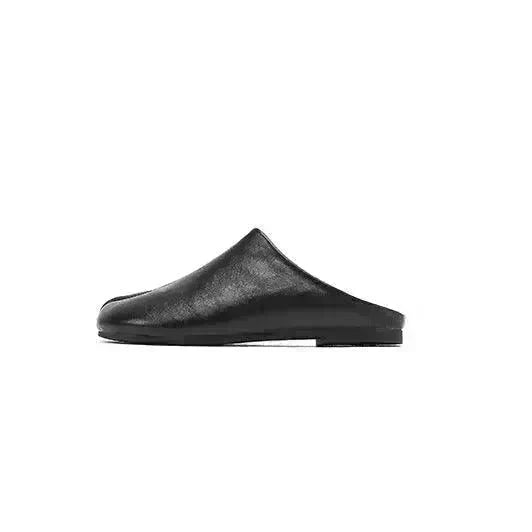 Outer Wear Split Toe Sheepskin Closed Toe Half Leathers Slippers for Women - EX-STOCK CANADA