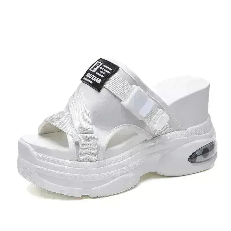Outer Wear Thick-soled Comfortable Indoor White Non-slip Beach All-match Casual Red Slippers - EX-STOCK CANADA