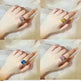 Overturn Stone Inlay Powder Rhinestone Ring - EX-STOCK CANADA