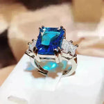Overturn Stone Inlay Powder Rhinestone Ring - EX-STOCK CANADA