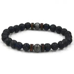 Personality Men's Black Volcanic Stone Bracelet - EX-STOCK CANADA