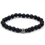Personality Men's Black Volcanic Stone Bracelet - EX-STOCK CANADA