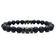 Personality Men's Black Volcanic Stone Bracelet - EX-STOCK CANADA