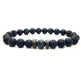 Personality Men's Black Volcanic Stone Bracelet - EX-STOCK CANADA