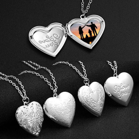 Personalized Heart-shaped Photo Frame Pendant Necklace - EX-STOCK CANADA