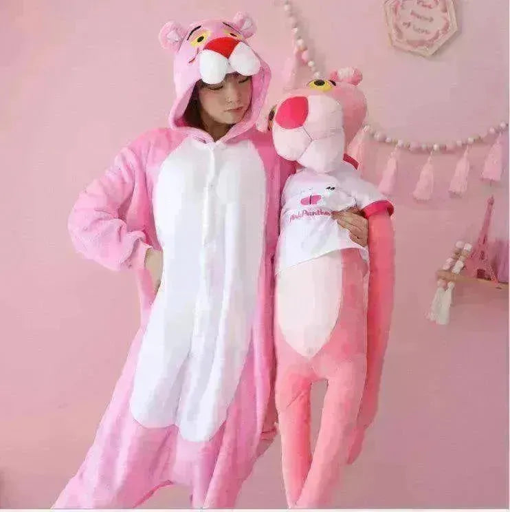 Pink cartoon one-piece pajamas - EX-STOCK CANADA