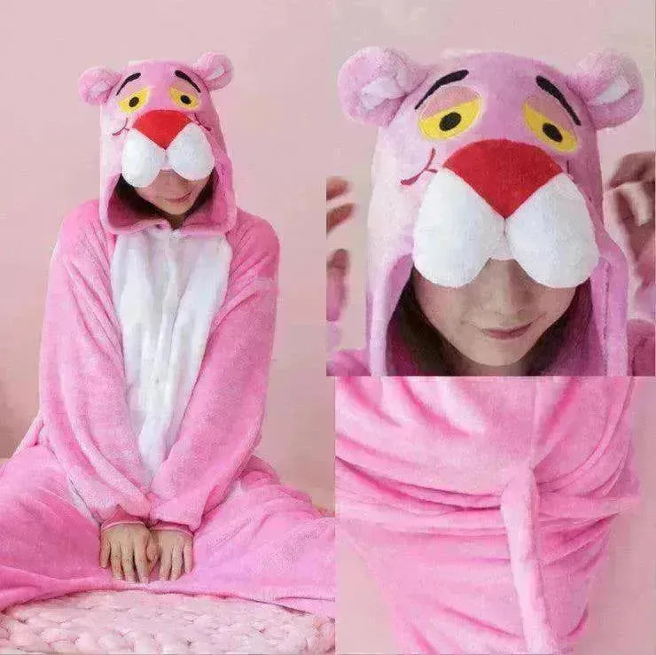 Pink cartoon one-piece pajamas - EX-STOCK CANADA