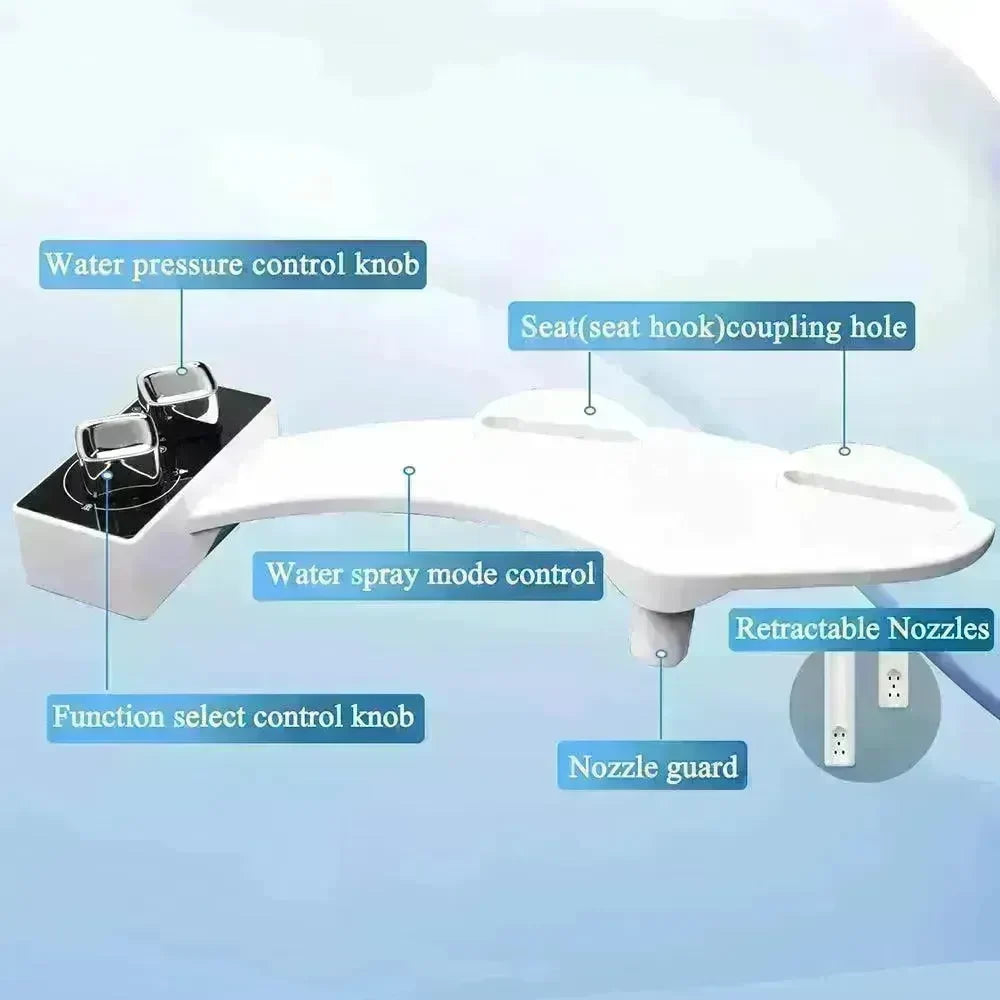 Plastic Manual Toilet Bidet set for Women Wash - EX-STOCK CANADA