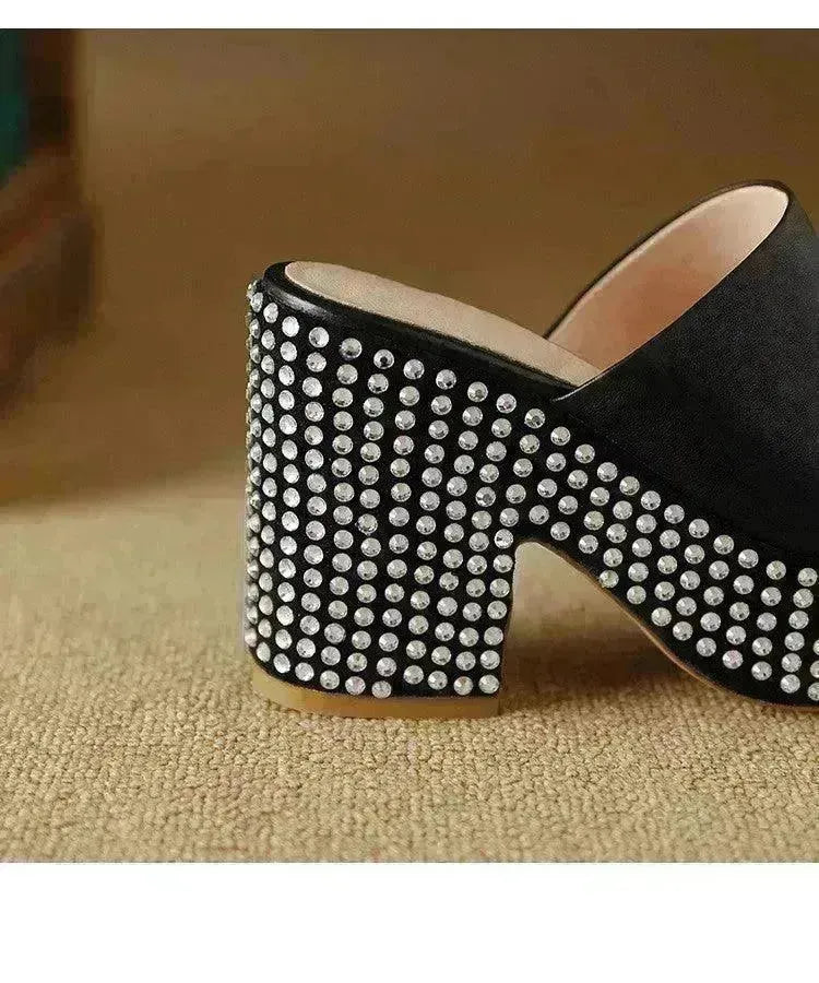 Platform Sandals High Heel Chunky Heel Sandals - EX-STOCK CANADA