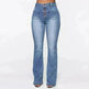 Plus Size Jeans Women Patch Pocket Washed Ladies High Waist Denim Trousers - EX-STOCK CANADA