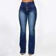 Plus Size Jeans Women Patch Pocket Washed Ladies High Waist Denim Trousers - EX-STOCK CANADA