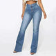Plus Size Jeans Women Patch Pocket Washed Ladies High Waist Denim Trousers - EX-STOCK CANADA