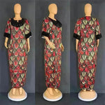Plus Size Women's Satin Sequin Long Gown Dress - EX-STOCK CANADA