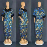 Plus Size Women's Satin Sequin Long Gown Dress - EX-STOCK CANADA