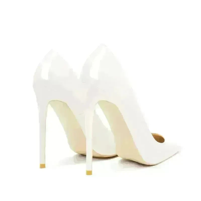Pointed Toe Stiletto High Heels Size Patent Leather Single Shoes - EX-STOCK CANADA