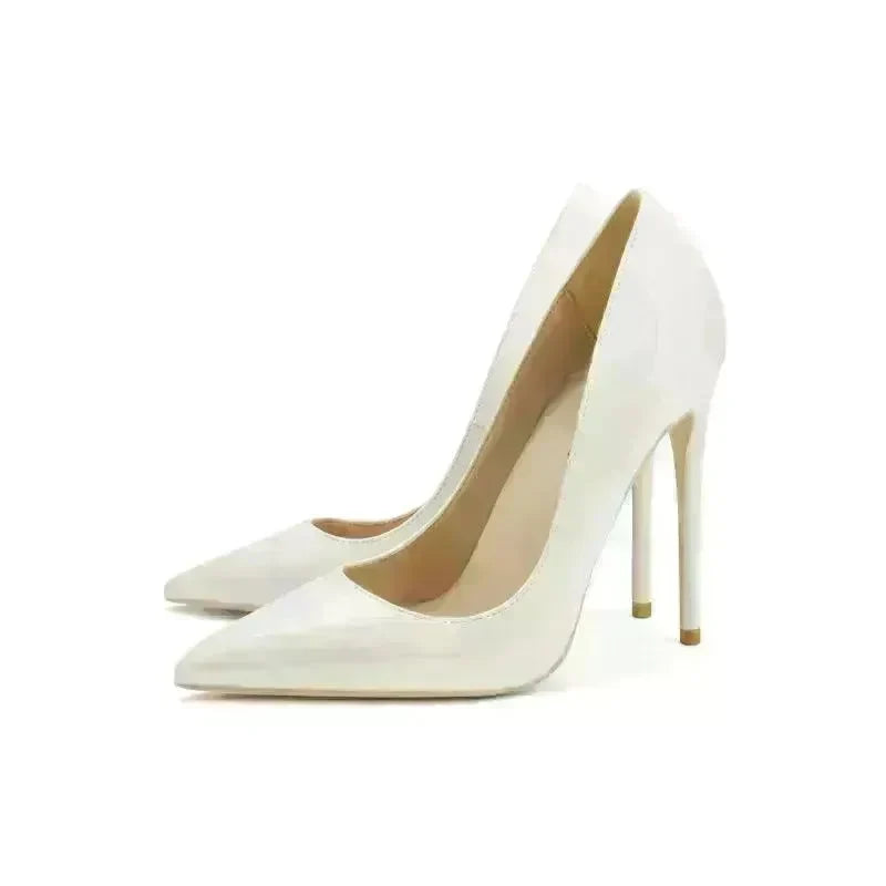 Pointed Toe Stiletto High Heels Size Patent Leather Single Shoes - EX-STOCK CANADA