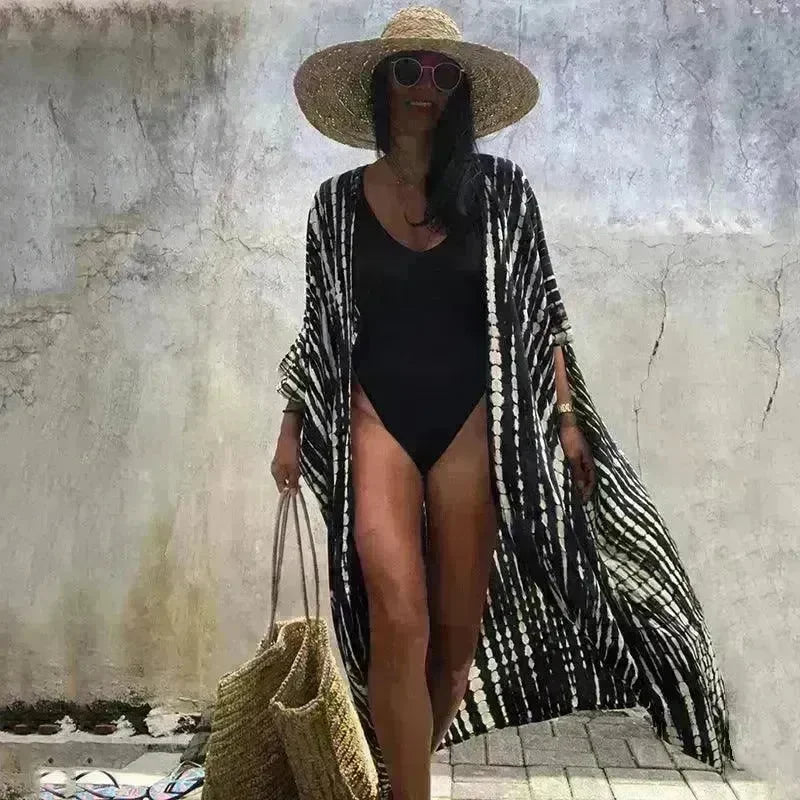 Polyester Ladies Sun Protection Resort Beach Dress Cover Up - EX-STOCK CANADA