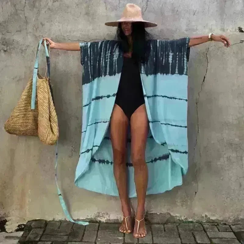 Polyester Ladies Sun Protection Resort Beach Dress Cover Up - EX-STOCK CANADA