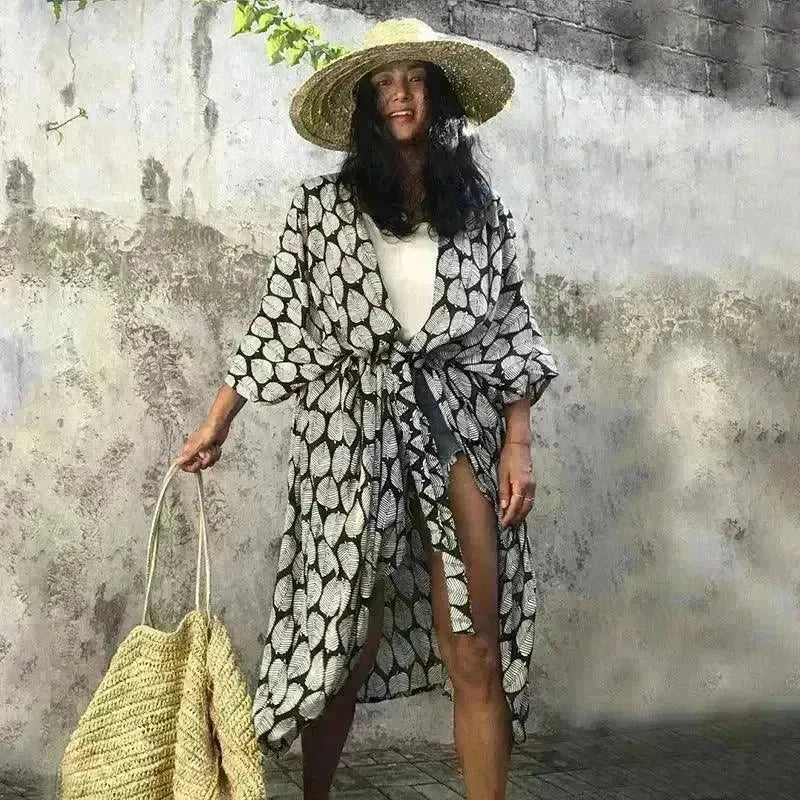 Polyester Ladies Sun Protection Resort Beach Dress Cover Up - EX-STOCK CANADA