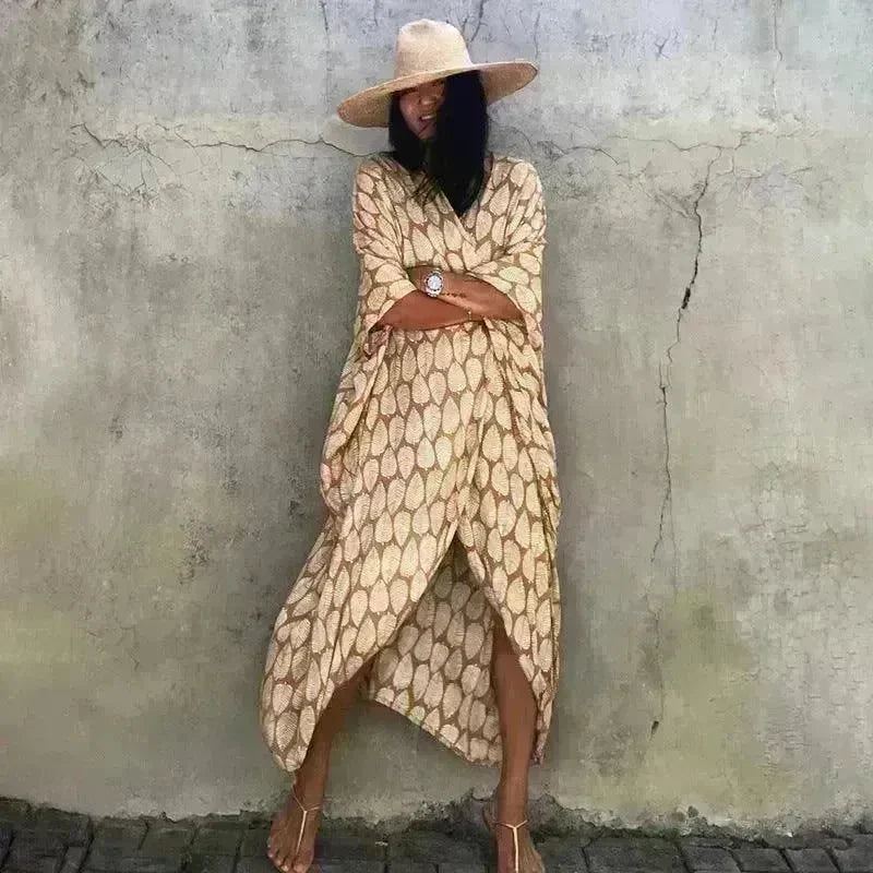 Polyester Ladies Sun Protection Resort Beach Dress Cover Up - EX-STOCK CANADA