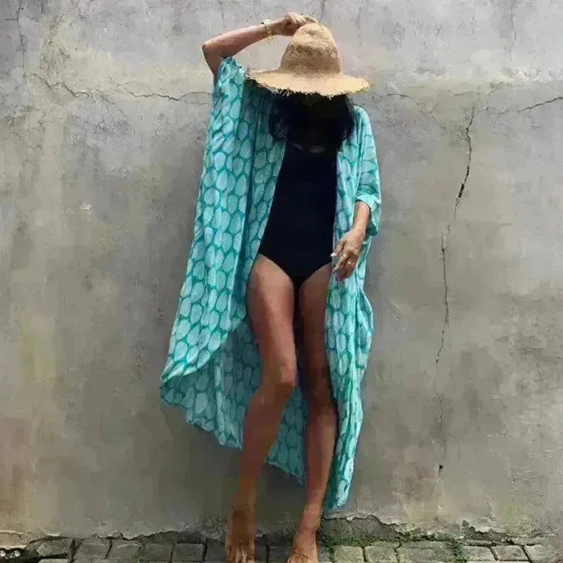 Polyester Ladies Sun Protection Resort Beach Dress Cover Up - EX-STOCK CANADA