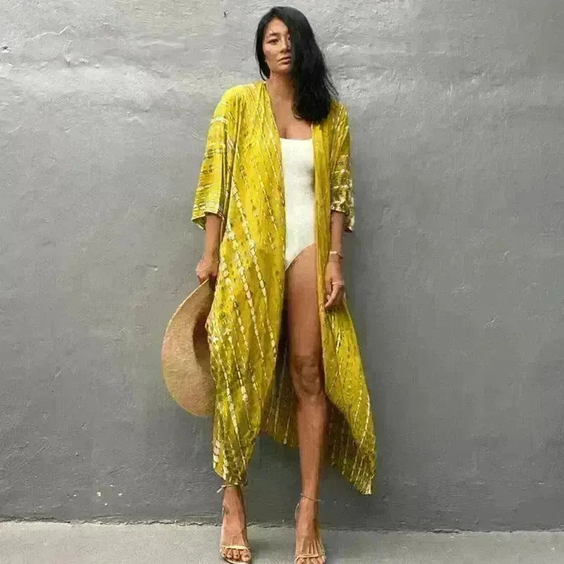 Polyester Ladies Sun Protection Resort Beach Dress Cover Up - EX-STOCK CANADA
