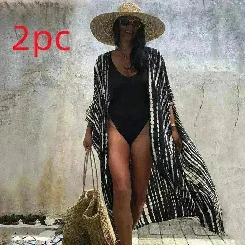 Polyester Ladies Sun Protection Resort Beach Dress Cover Up - EX-STOCK CANADA