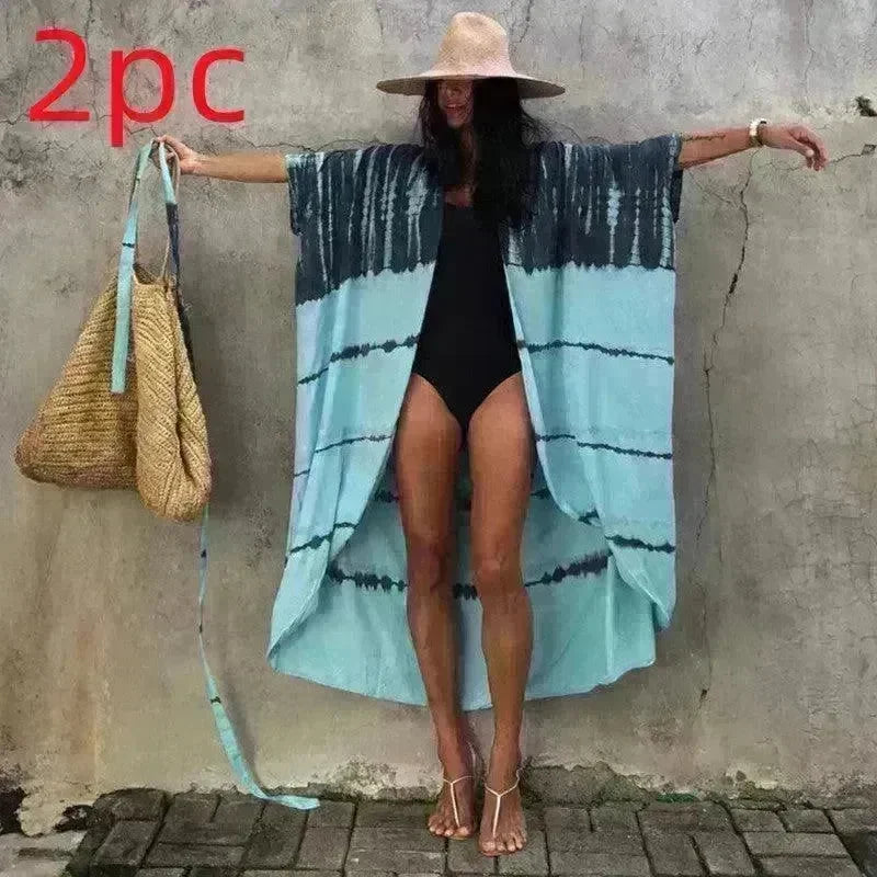 Polyester Ladies Sun Protection Resort Beach Dress Cover Up - EX-STOCK CANADA