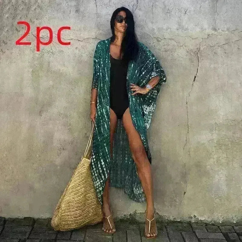 Polyester Ladies Sun Protection Resort Beach Dress Cover Up - EX-STOCK CANADA