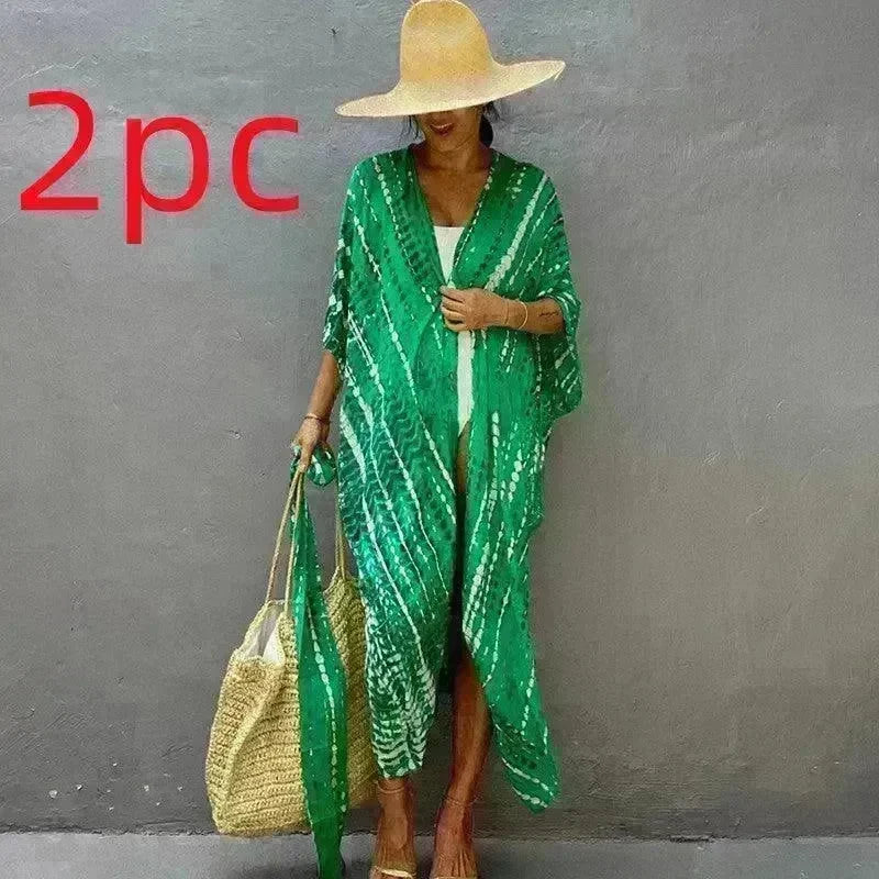 Polyester Ladies Sun Protection Resort Beach Dress Cover Up - EX-STOCK CANADA