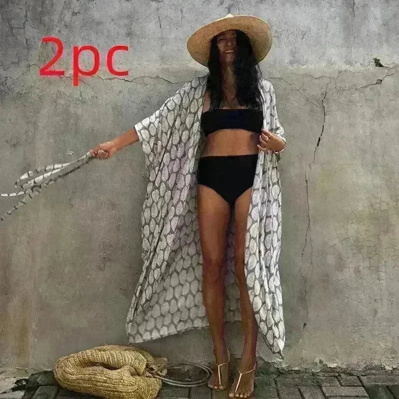Polyester Ladies Sun Protection Resort Beach Dress Cover Up - EX-STOCK CANADA