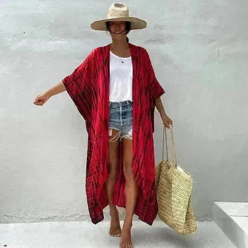Polyester Ladies Sun Protection Resort Beach Dress Cover Up - EX-STOCK CANADA