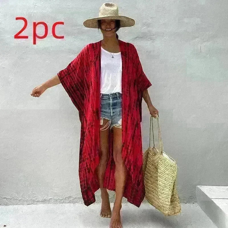 Polyester Ladies Sun Protection Resort Beach Dress Cover Up - EX-STOCK CANADA