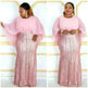 Polyester Stitching Chiffon Bat Sleeve Dress - EX-STOCK CANADA