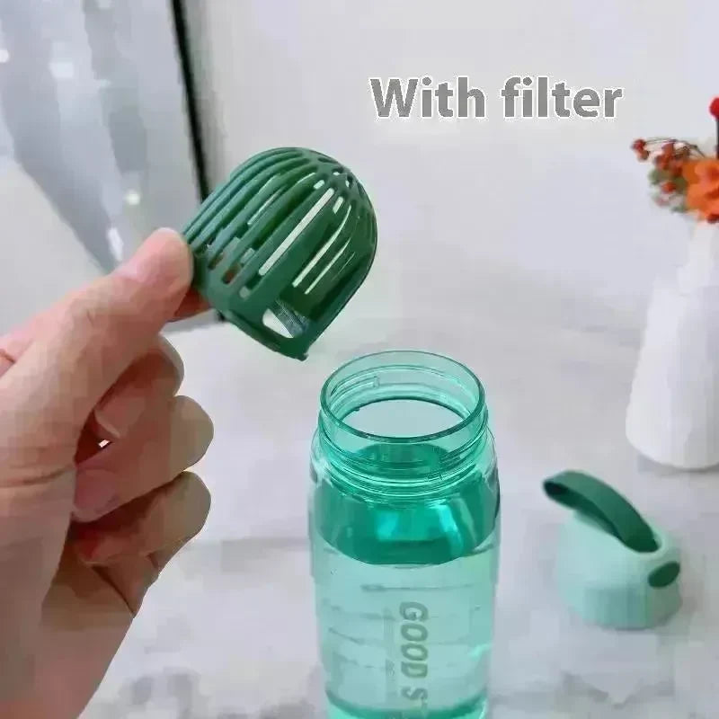 Portable Filter Screen With Sports Bottle Plastic Cup Fall Protection Strap Scale Water Bottle - EX-STOCK CANADA