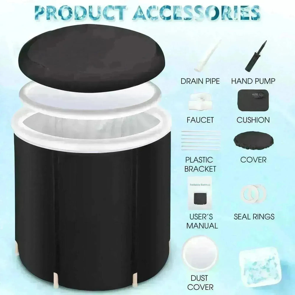 Portable Ice Tub for Athletes: Fitness Rehab, Cold Water Therapy, Outdoor Spa Bucket - EX-STOCK CANADA