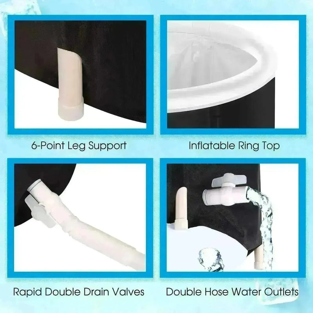 Portable Ice Tub for Athletes: Fitness Rehab, Cold Water Therapy, Outdoor Spa Bucket - EX-STOCK CANADA