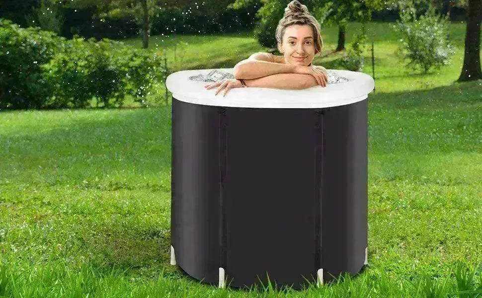 Portable Ice Tub for Athletes: Fitness Rehab, Cold Water Therapy, Outdoor Spa Bucket - EX-STOCK CANADA