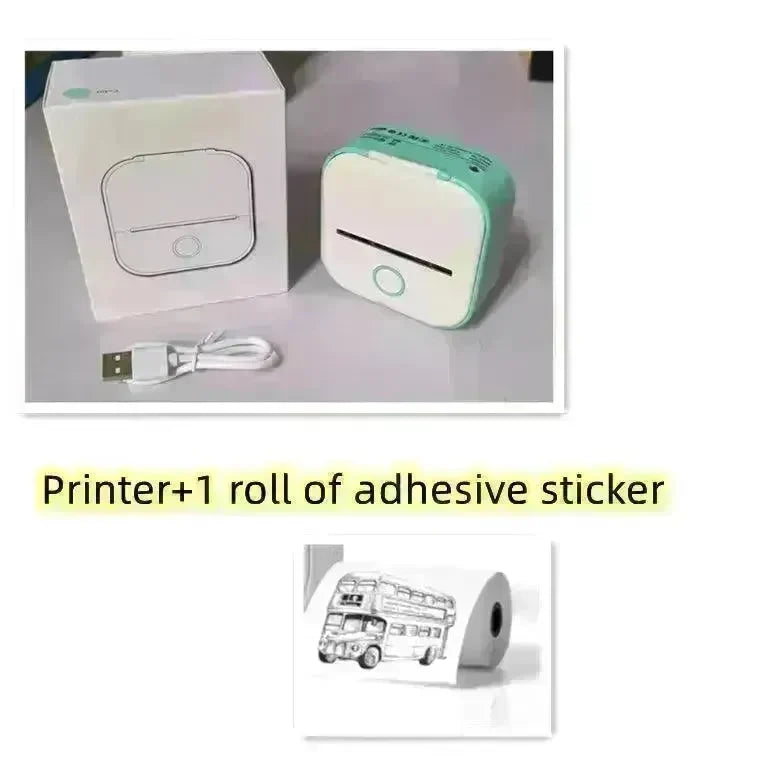 Portable Mini Thermal Label Printer Home Photo Printer Student Wrong Question Printer Bluetooth Mini Label Printer Price Tag - EX-STOCK CANADA