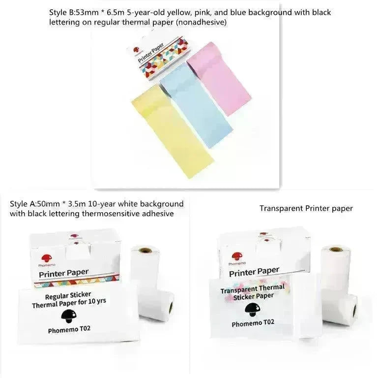 Portable Mini Thermal Label Printer Home Photo Printer Student Wrong Question Printer Bluetooth Mini Label Printer Price Tag - EX-STOCK CANADA